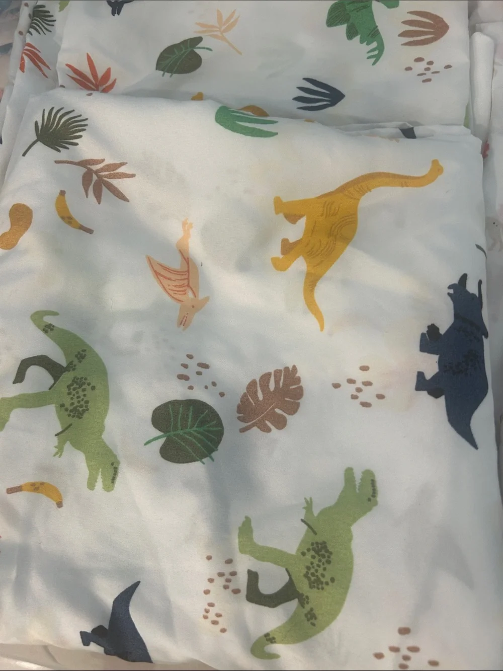 Dino Print target twin sheet set